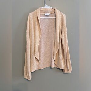 Pink cardigan with gold thread